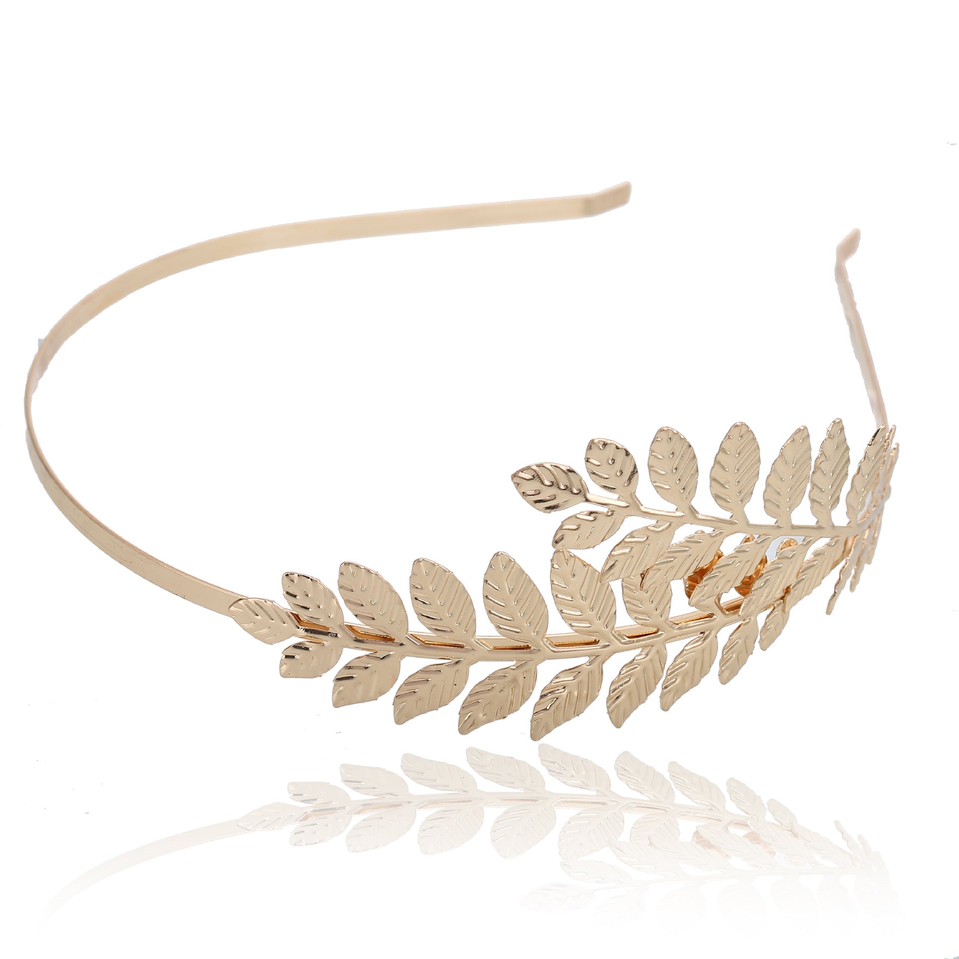 Wholesale Christmas Bride Gold Leaf Crown Tiara Hair accessories